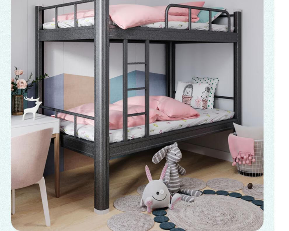 【臻选】上下铺铁床高低床铁床双人两层儿童上下铺铁艺学生宿舍床成人