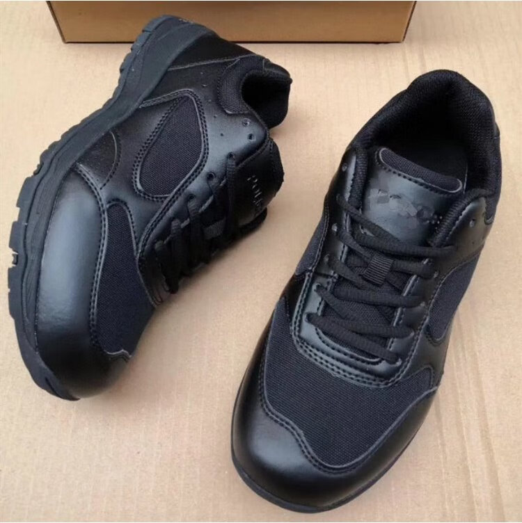 武新式作训鞋男超轻透气黑色警式超轻跑步训练鞋胶鞋网眼耐磨特训鞋