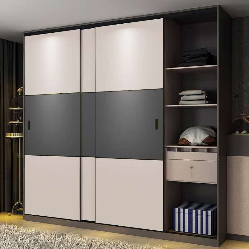 门推拉门移门做滑移门极简耐磨板现代简约北欧衣橱门柜门不做整体衣柜