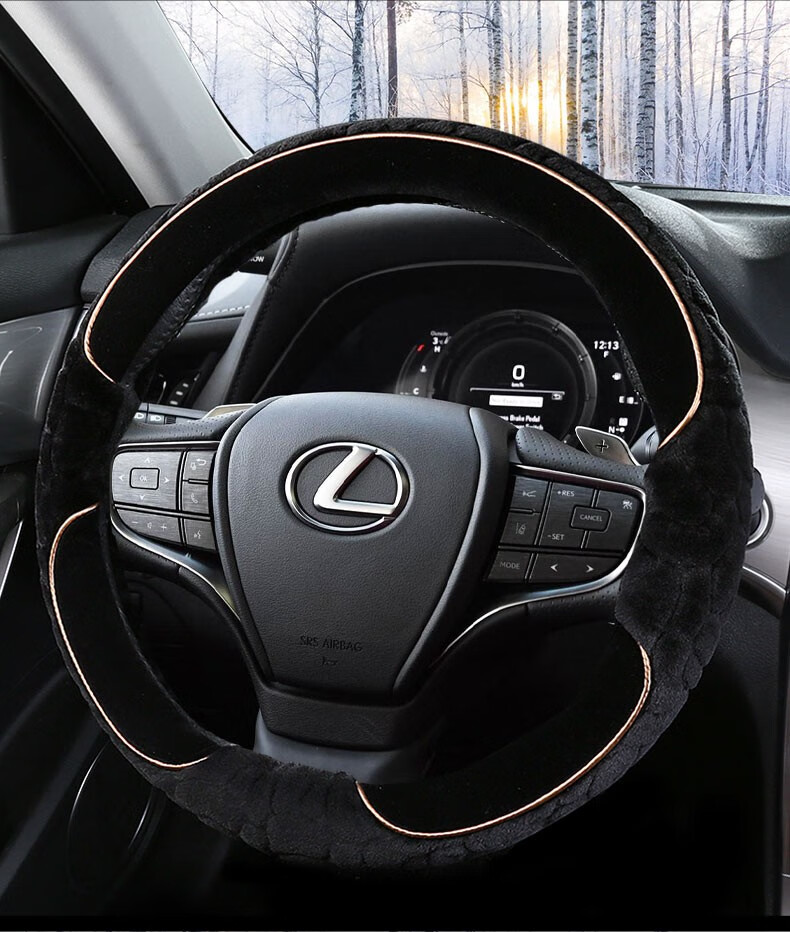 雷克萨斯es300h冬季方向盘套短毛绒 rx300 es200 nx200 nx300汽车把套