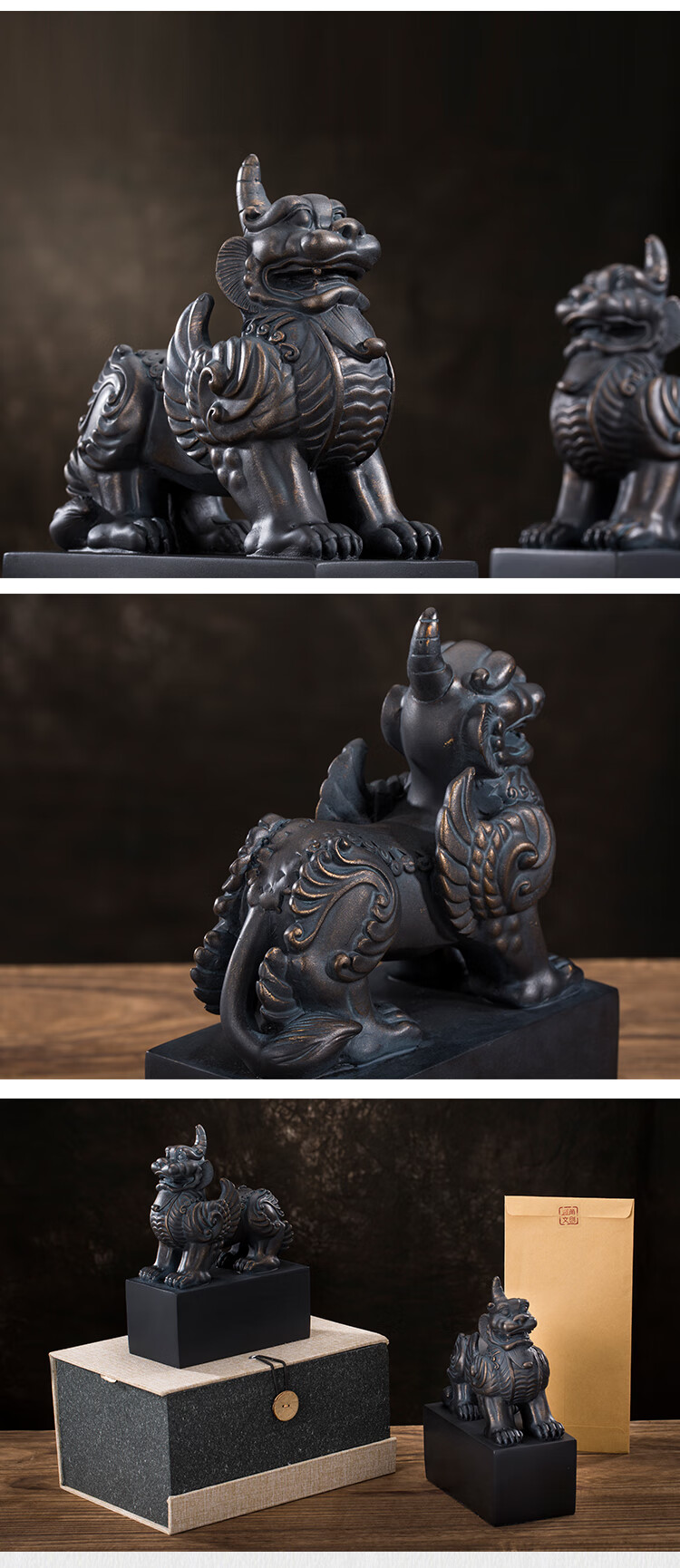 神兽獬豸摆件律所开业律师法务法官办公室装饰法律文创礼品祥瑞獬豸一