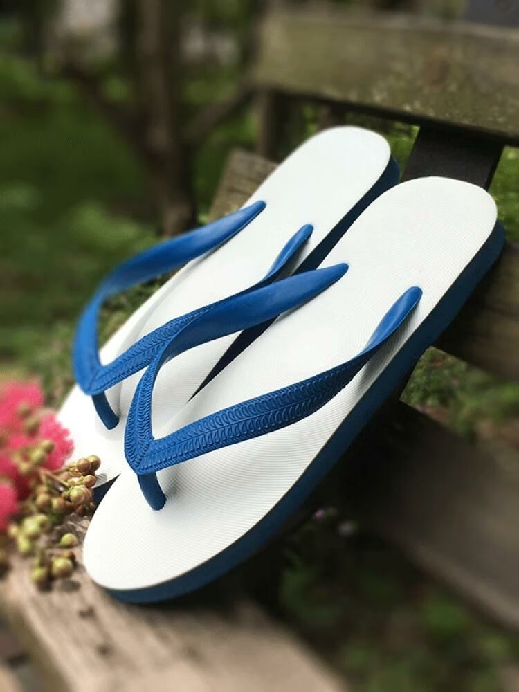 越南拖鞋国橡胶人字拖经典蓝白夹脚南洋大象牌树脂缅甸 红色 11 (适合