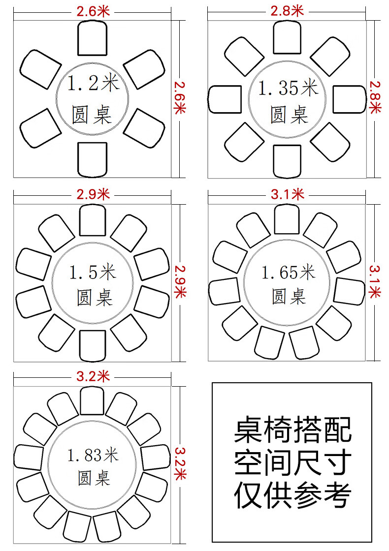 折叠圆桌家用简易塑料大圆台圆桌面可折叠餐桌8人吃饭桌子 1.