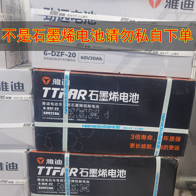 力尊 雅迪石墨烯铅酸电池快速急极冲60v72v22a23a新国标原装快充充电