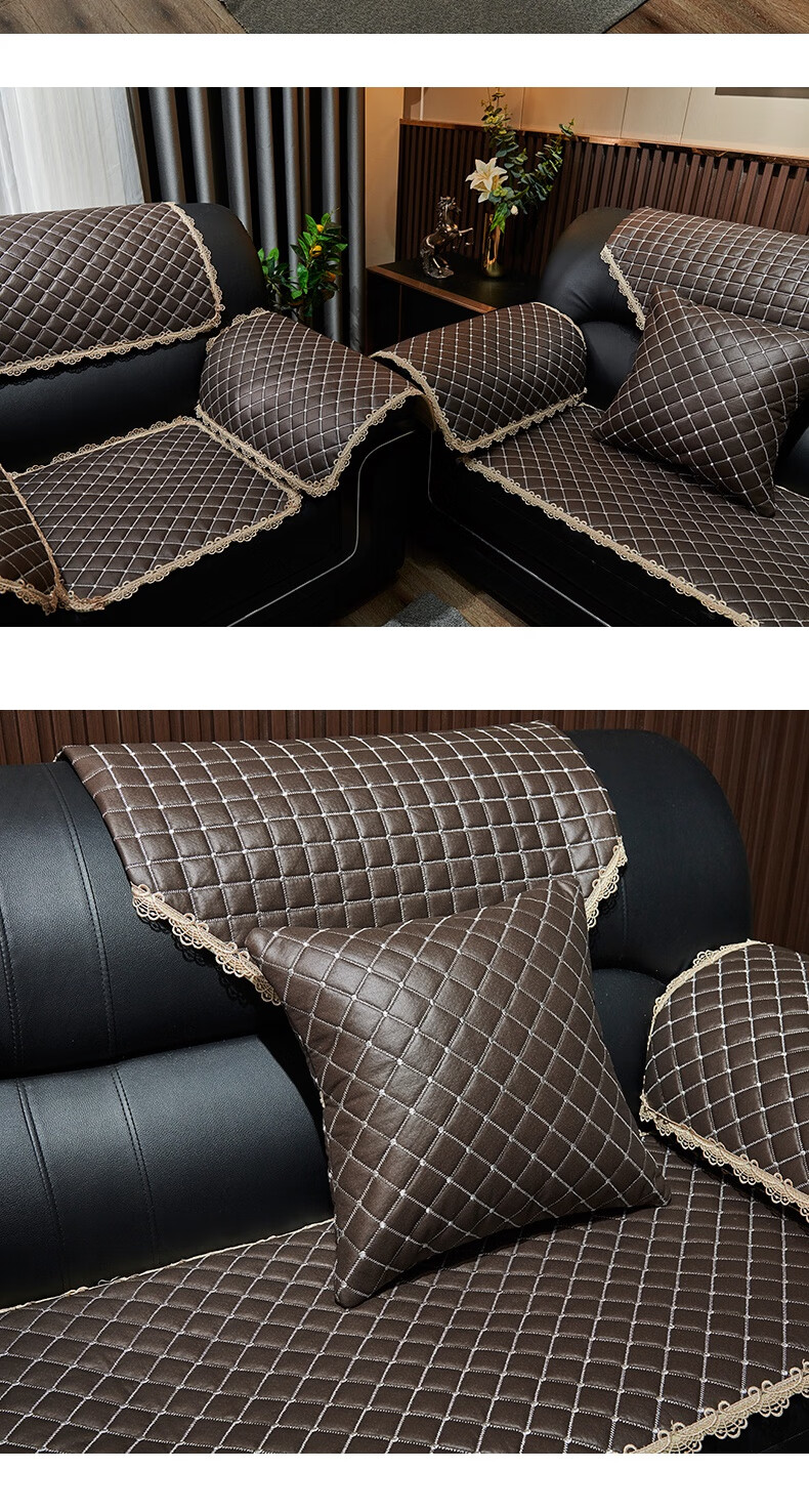 雪木萱皮沙发垫113防滑四季通用客厅三人坐垫定做亚麻简约现代办公室t