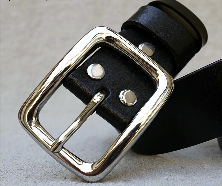 宝茄雷龙 99足银纯银手工定做纯银皮带扣带扣头男女平滑扣皮带头针扣