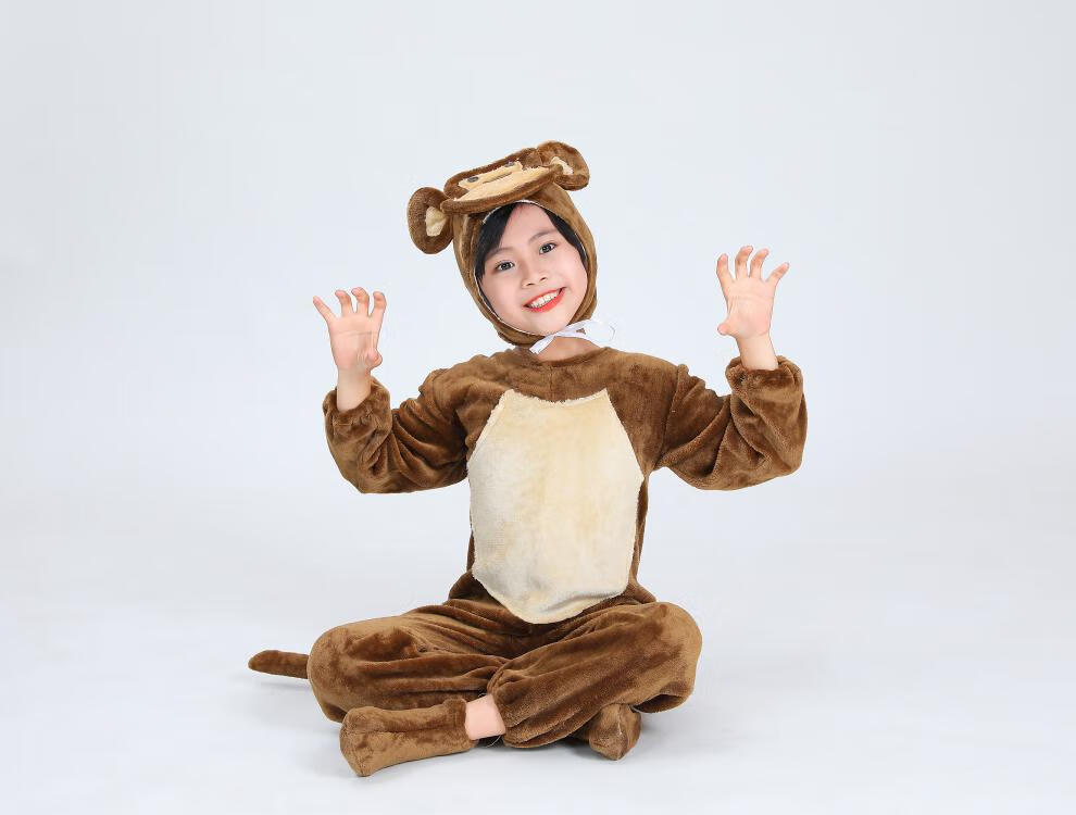 精品上新元旦演出服猴子演出服儿童幼儿园卡通舞蹈服猴子捞月成人动物