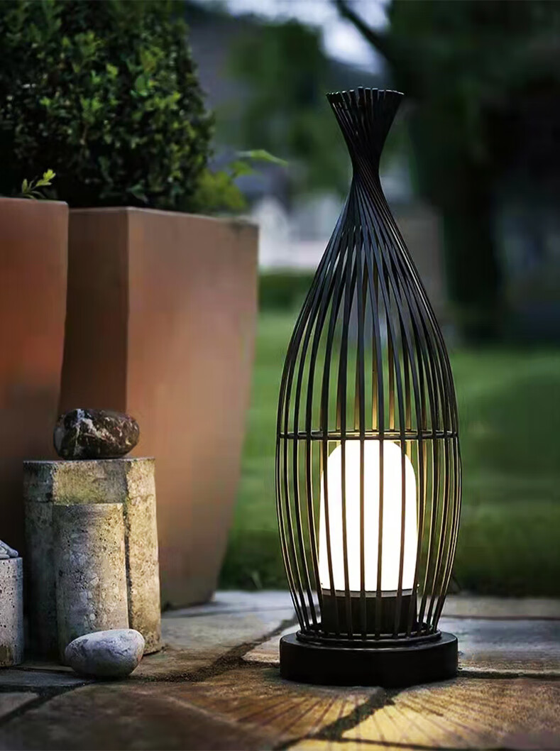 尊彩新中式庭院灯户外防水草坪灯家用室外花园别墅装饰落灯景观灯市电