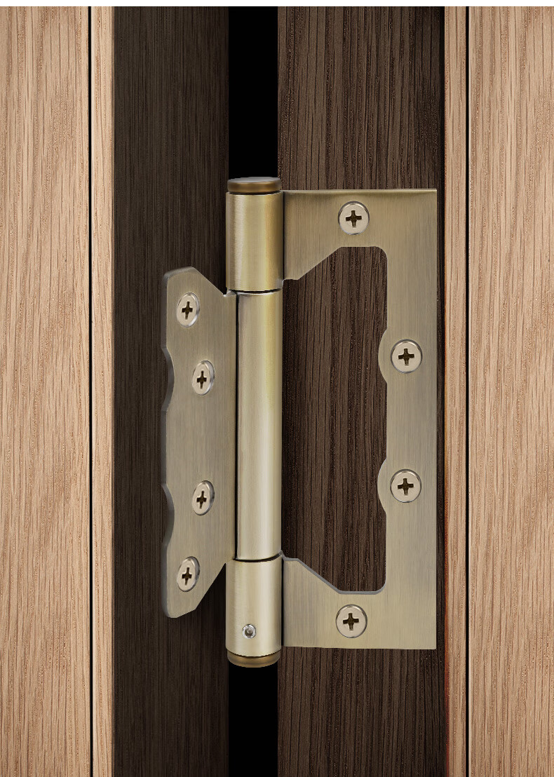 隐形门子母合页4寸木门卧室自动关门自闭弹簧铰链字母合页免开槽