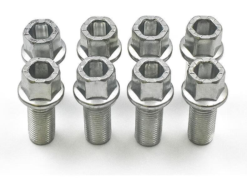 适用于大众轮胎螺帽钢板螺丝螺杆大众汽车轮毂螺丝帽螺母螺丝杆途锐