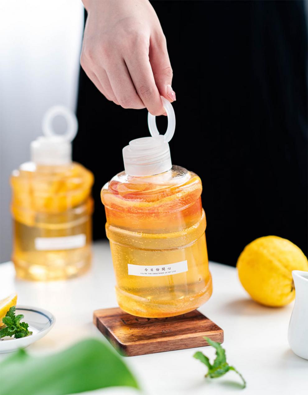 小650ml创意便携网红迷你奶茶桶塑料饮料瓶奶茶瓶一次性桶装果汁瓶