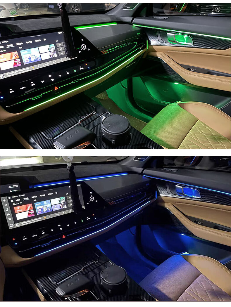 适用于2021款长安unik氛围灯改装升级64色气氛灯专车车内饰改装