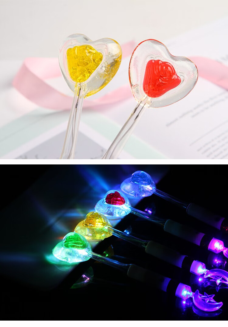 9折发光棒棒糖酒吧夜店ktv闪光糖创意荧光糖夜场聚会狂欢节圣诞糖果ss