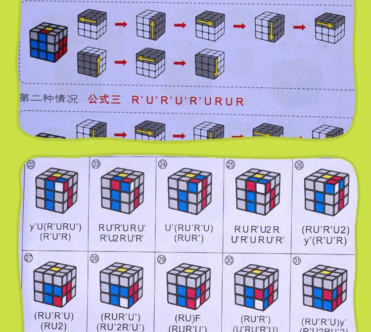 三阶魔方公式书 2020新款速拧盲拧练习训练三阶魔方公式教程书说明图