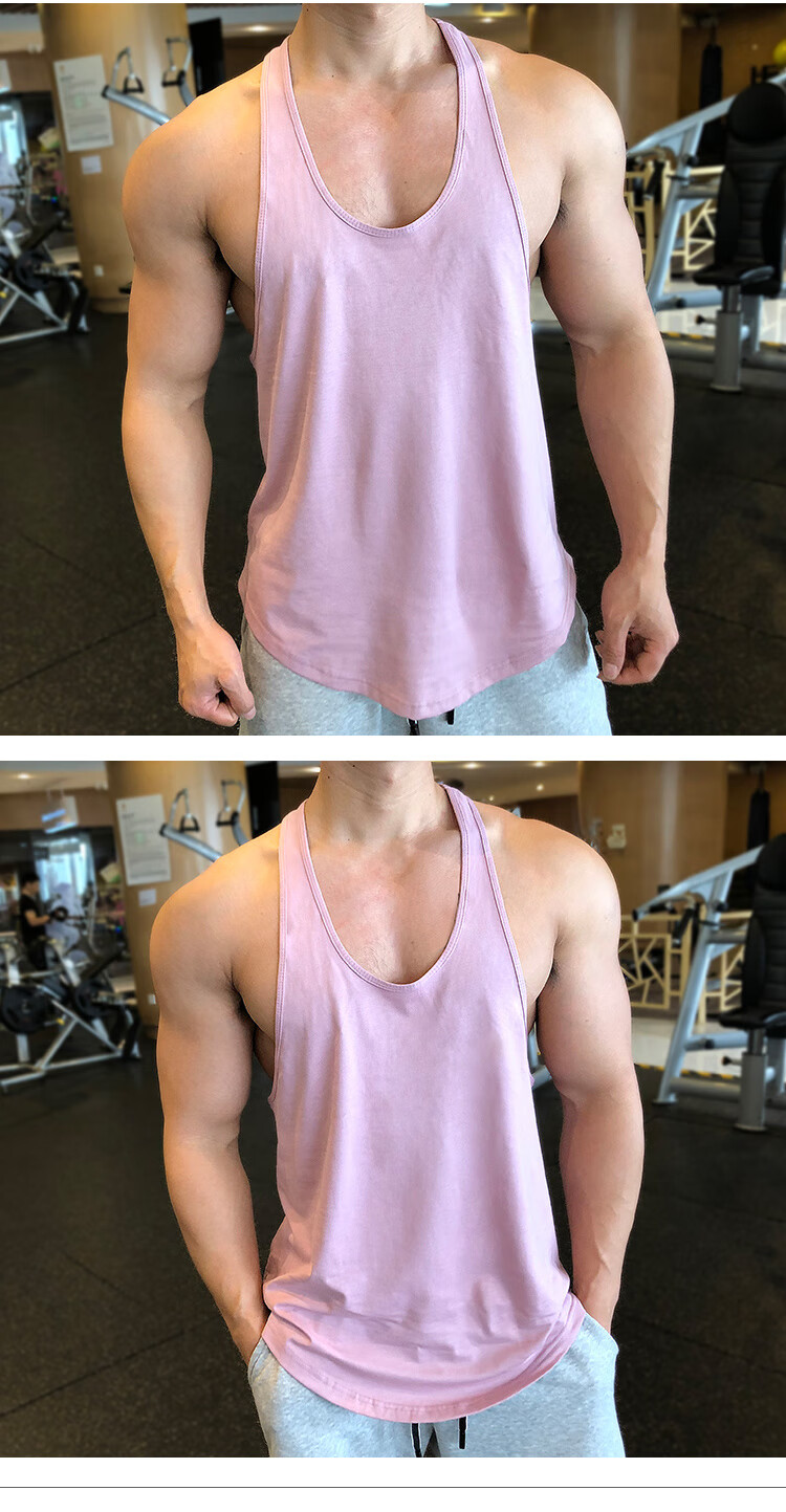 父亲节礼物送父亲的礼物运动坎肩吊带男肌肉健美宽松跨栏袖速干无袖