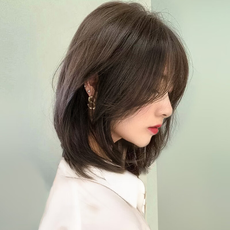 岚婷lanting刘海假发片遮白发女真发轻薄自然无痕头顶