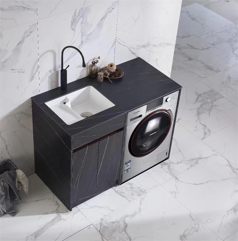 anischell 洗衣机一体式洗手盆岩板台面定做缺角定制阳台洗衣盆台盆