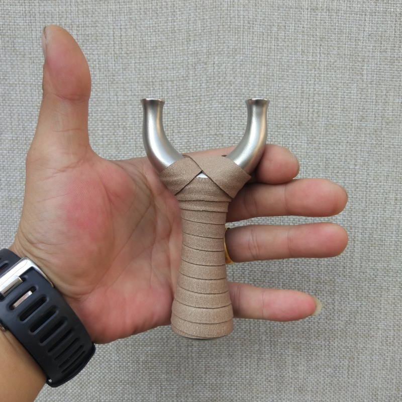 崛适弹弓叉不锈钢胖飞虎实心扁皮抛丸小弓门花瓶小怪兽新款弹弓成人