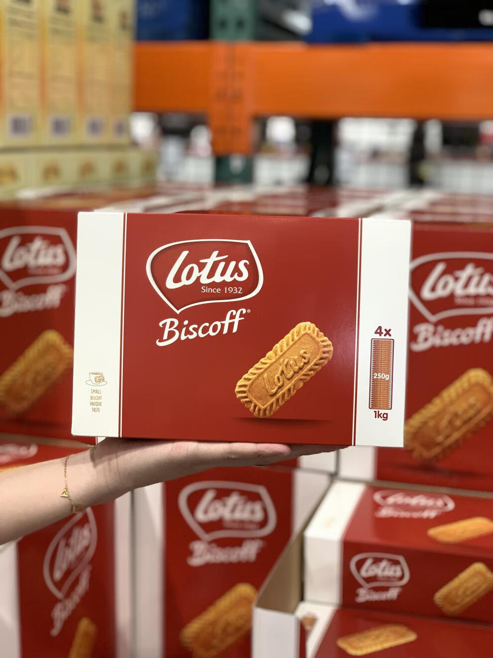 比利时进口lotus和情缤咖时焦糖饼干整箱茶咖啡伴侣1kg 一盒1kg(250g*