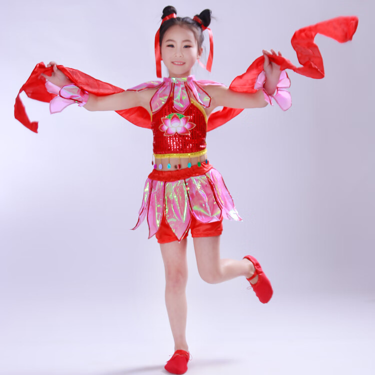 精选元旦儿童红孩儿演出服装男哪吒闹海衣服cos幼儿园舞蹈表演女肚兜6
