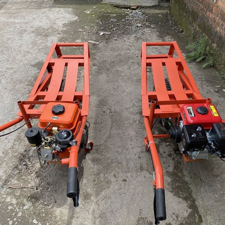 鸡公车汽油机独轮车运输机机动三轮车鸡公车独轮车爬坡机动手推车翻斗