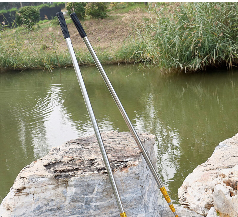 钢叉加厚捕鱼不锈钢头伸缩杆大倒刺老式头竿渔叉鱼插子mlhj三齿叉不带