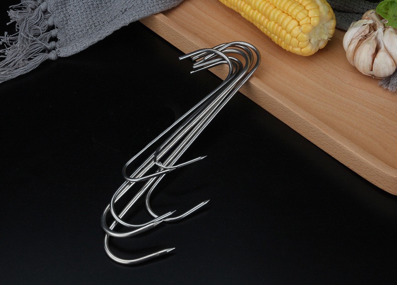 30只装不锈钢尖头腊肉挂钩挂肉钩子挂腊肉钩晒肉钩腊肉钩子多功能挂