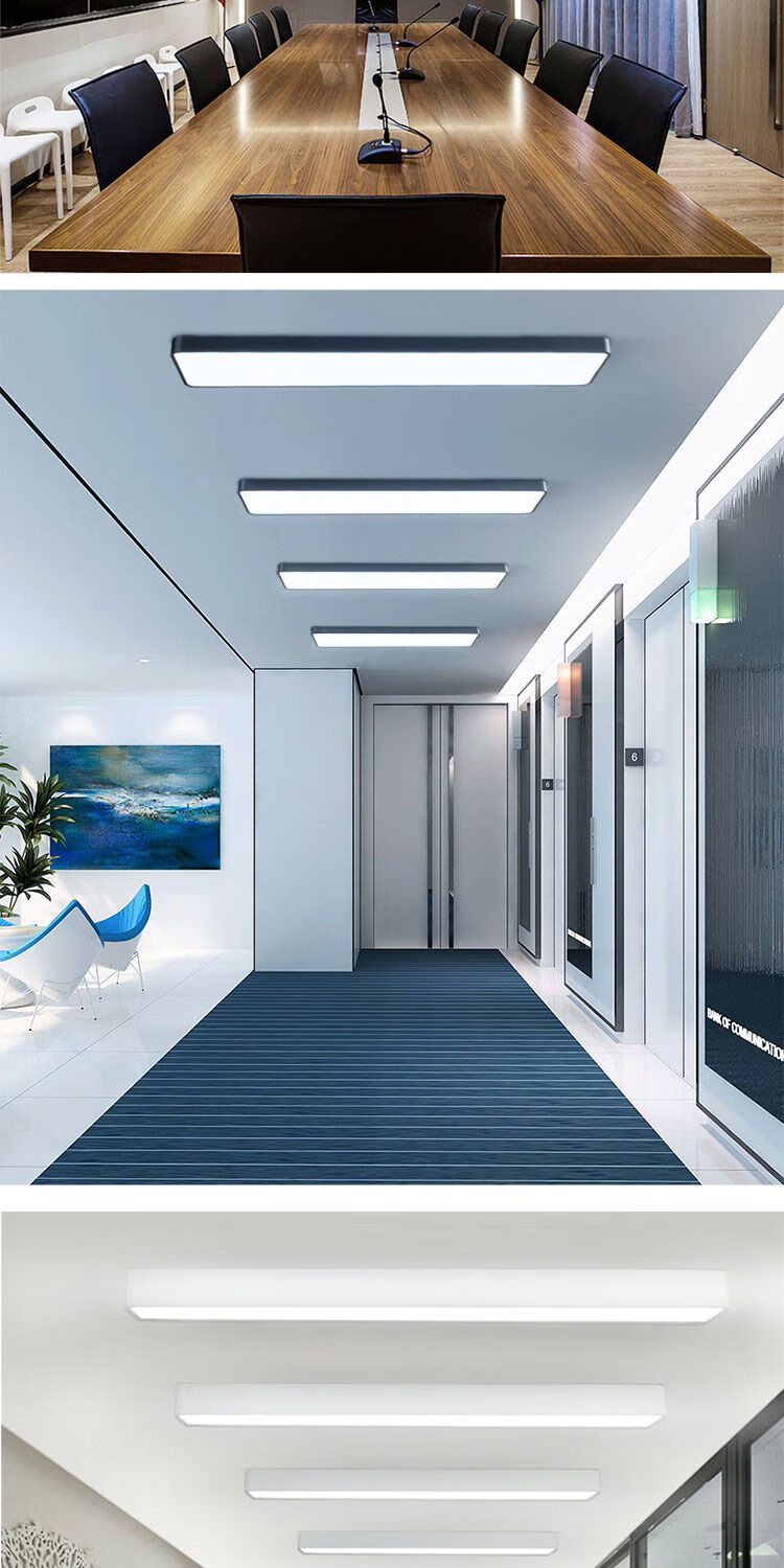 办公室吊灯led长条灯办公室吊灯长方形简约会议室走廊阳台过道天花灯
