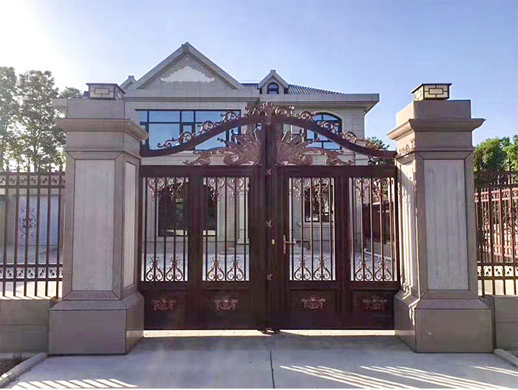 索梵 别墅大门铝艺庭院入户门围墙单开对开门农村家用院子大门双开门 