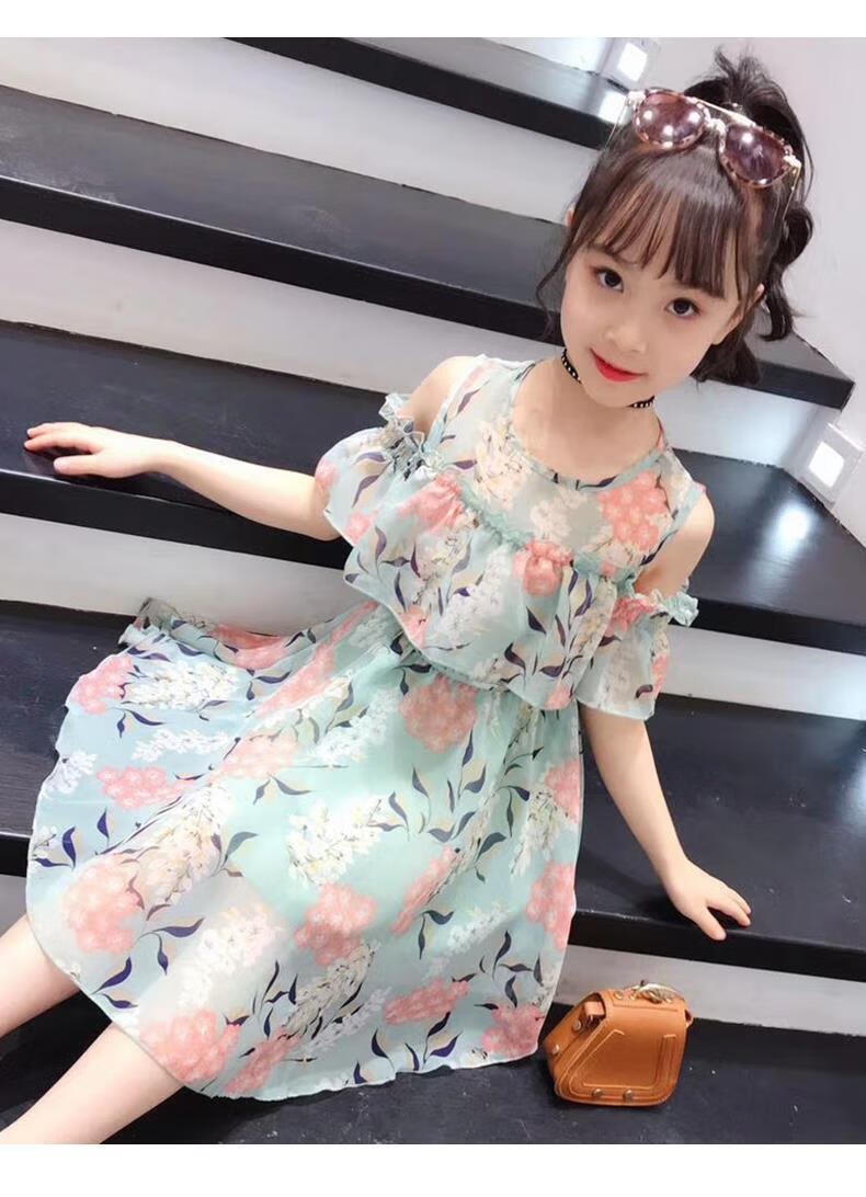 诺煦女童仙女连衣裙儿童夏装新款小女孩洋气裙子中大童夏季雪纺公主裙