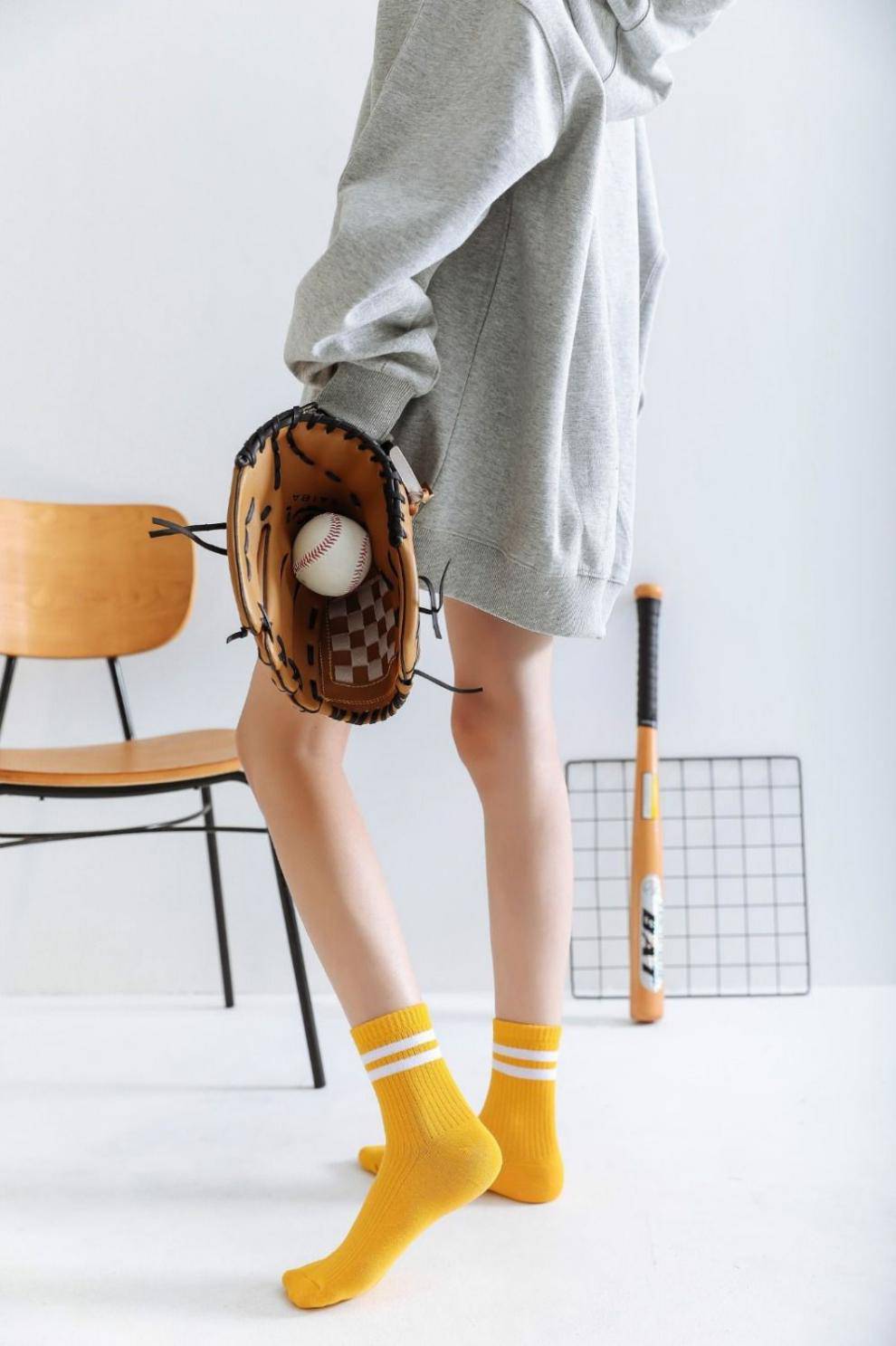 袜子女韩版中筒学生潮流秋冬季长筒袜子短袜船袜中筒爱心5双装收藏