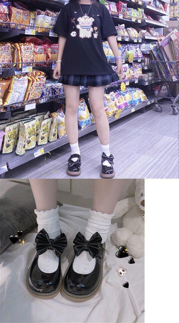 lrt 2022【品牌特价】lrt 单鞋女新品猪腰子鞋洛丽塔鞋萝莉鞋jk鞋基础
