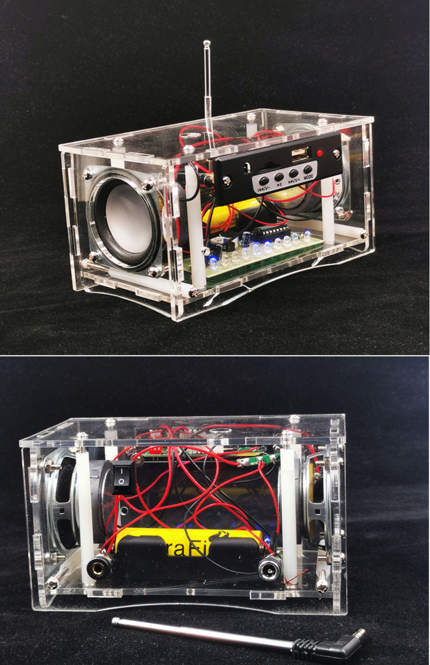 蓝牙音箱套件可充电电子diy制作组装散件带收音机功放音响diy套件