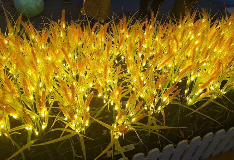 led麦穗灯发光金色麦浪麦子灯花海芦苇灯防水景观亮化插地稻穗灯单支