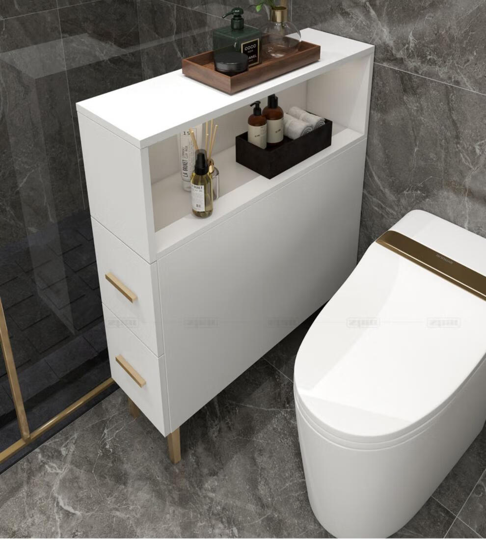 马桶边柜马桶侧边窄柜浴室边柜侧柜卫生间落地置物柜夹缝储物柜带抽屉