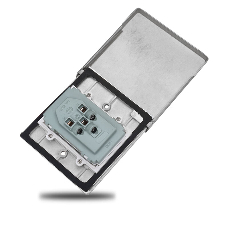 86型地插平推式全铜防水地面插座推拉式滑盖五孔薄家用地插盒86型平推