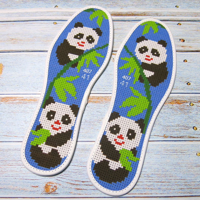 鞋垫熊猫图案大全图纸图片