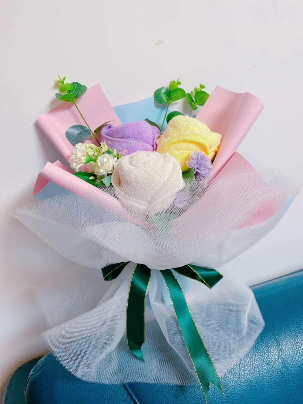 苏尚儿毛巾礼盒苏尚儿毛巾花束玫瑰迷你花束小熊礼盒创意喜事伴手礼