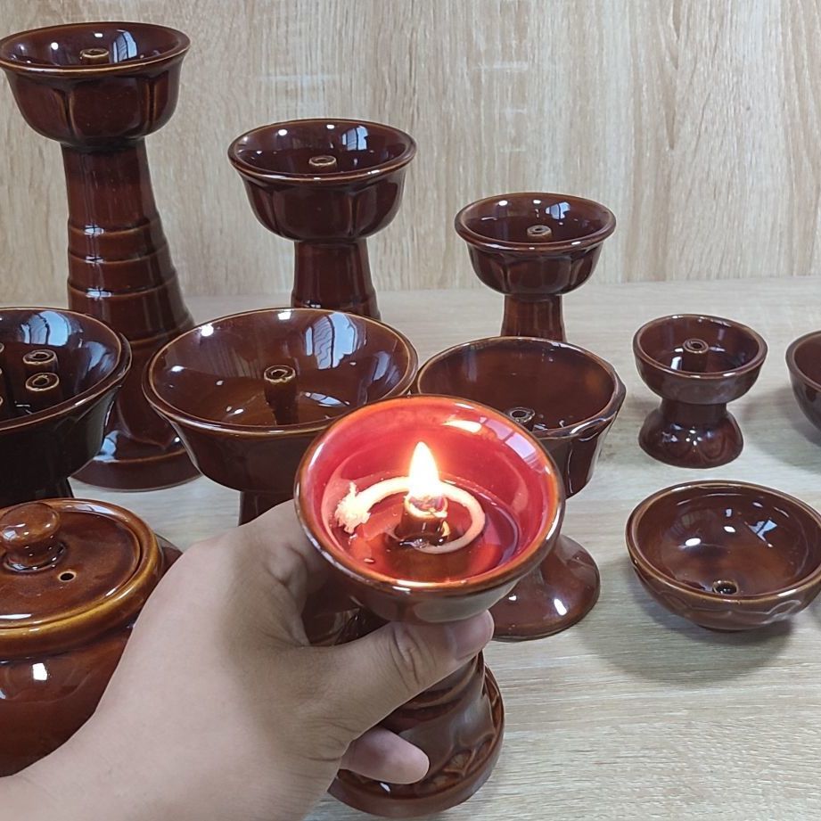 大号陶瓷油灯3个 灯芯3米【图片 价格 品牌 报价】-京东