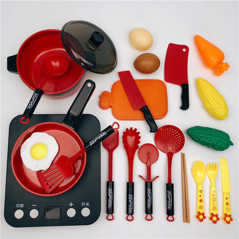 环保儿童仿真做饭过家家玩具男女孩蒸笼煮饭厨房玩具寿司西餐中餐厨房