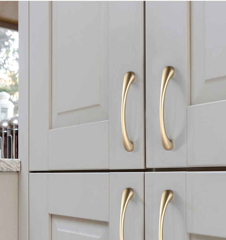 金色柜门拉手轻奢现代简约衣柜门把手手柄抽屉橱柜子把手新中式1719