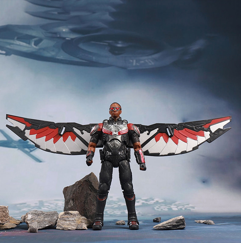 漫威复仇者联盟3猎鹰模型鹰眼儿童玩具摆件可动公仔生日礼物抖音网红