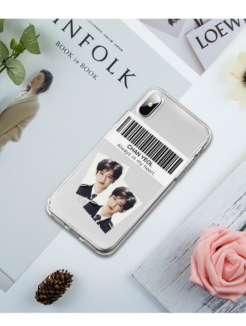 exo喂饭世勋边伯贤挡脸朴灿烈新同款手机壳适用于华为苹果vivo exo