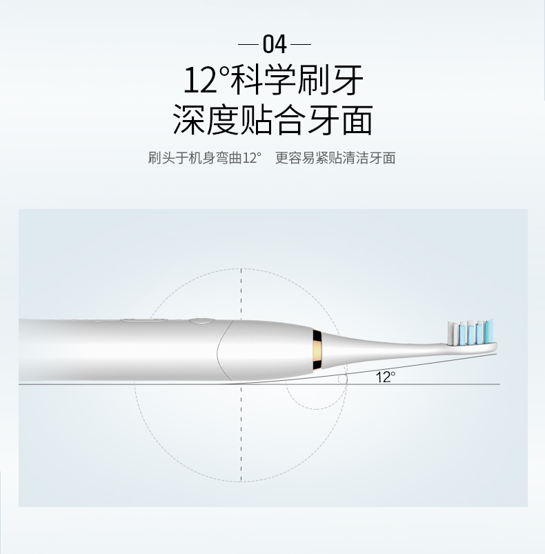 适用于ulike电动牙刷刷头原装3支替换装ub601 602 603 sn903牛油果绿
