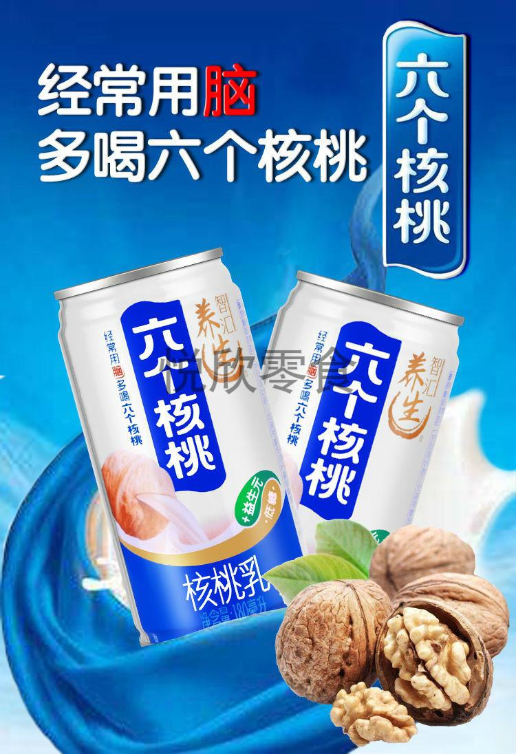 核桃露180ml20罐6个核桃乳饮料整箱精品儿童学生营养早餐奶中老年植物
