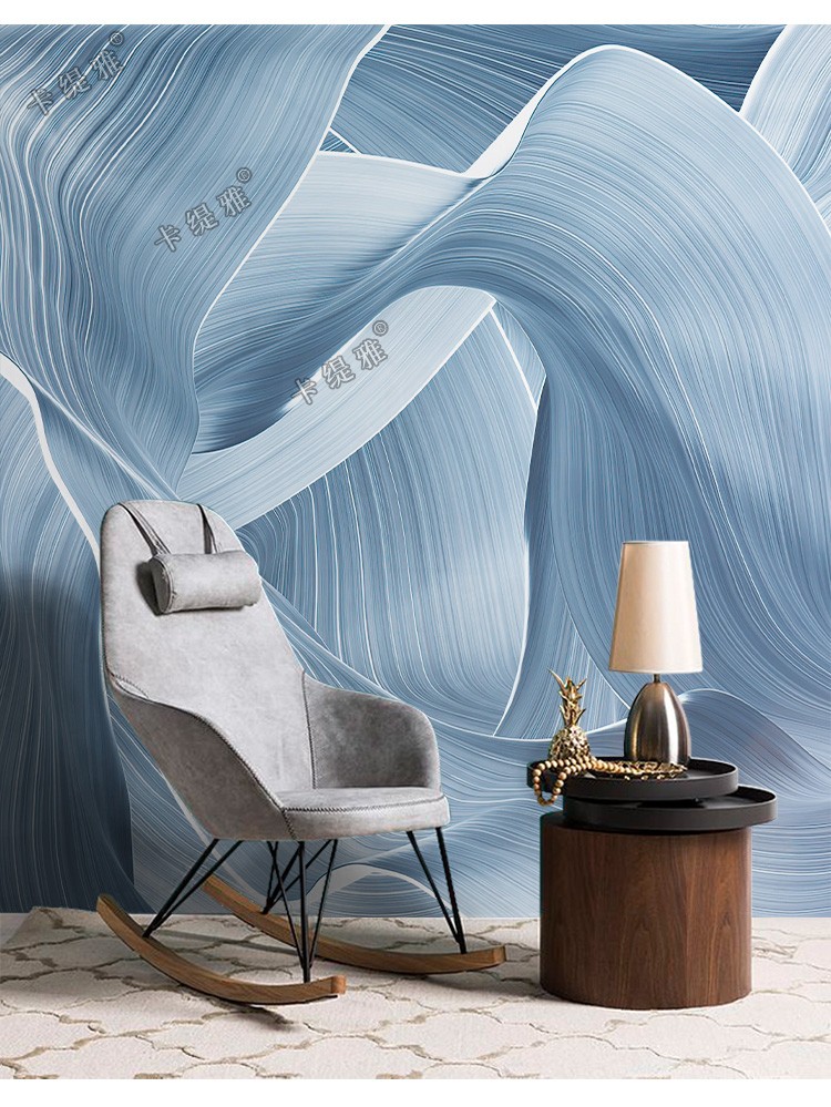 katiya法式轻奢高端抽象艺术壁纸电视背景墙壁画无缝沙发定制墙布欧式