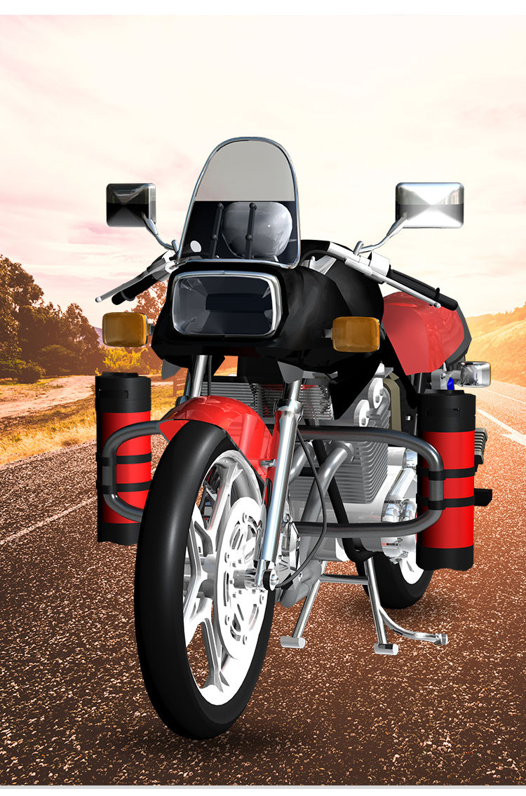 电瓶车摩托车音响带无线蓝牙低音炮防水双筒音箱改装12车载通用蓝色长