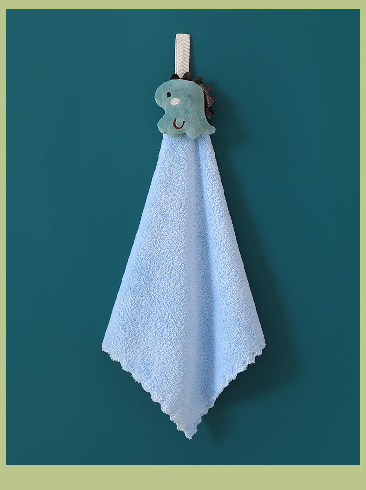 擦手巾挂式可爱吸水毛巾速干厨房擦手洗手家用手帕儿童手巾胡萝卜切边
