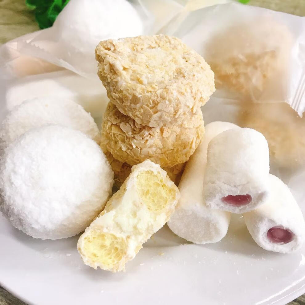 脆皮奶酪香蕉酸奶长条爆浆乳酪内蒙古奶酪棉花糖500克 脆皮奶酪香蕉味