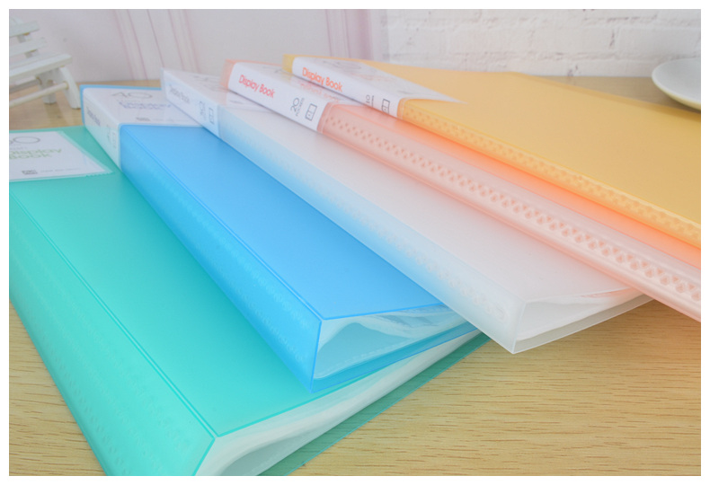 透明插页文件夹文件收纳袋收纳试卷夹子 40页白色